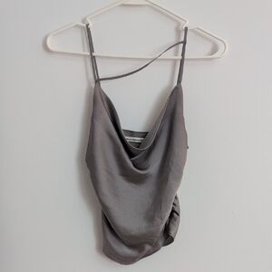 Abercrombie & Fitch Gray Satin Top XS